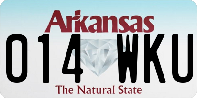 AR license plate 014WKU
