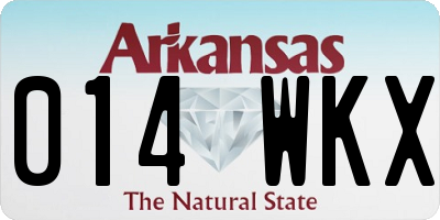 AR license plate 014WKX