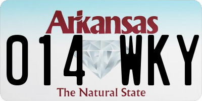 AR license plate 014WKY