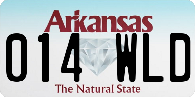 AR license plate 014WLD