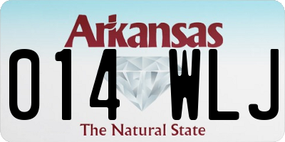 AR license plate 014WLJ