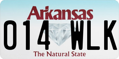 AR license plate 014WLK