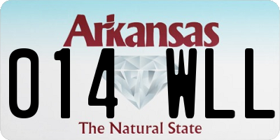 AR license plate 014WLL