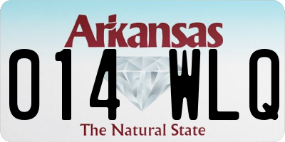 AR license plate 014WLQ