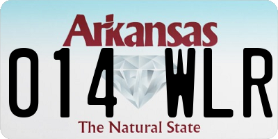 AR license plate 014WLR