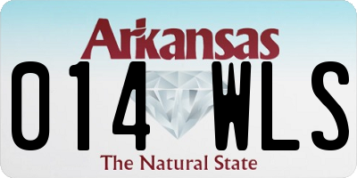 AR license plate 014WLS