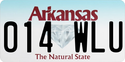 AR license plate 014WLU