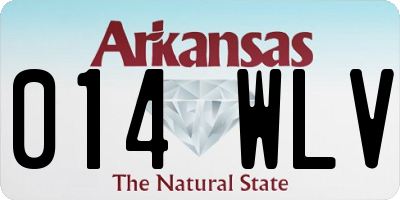 AR license plate 014WLV