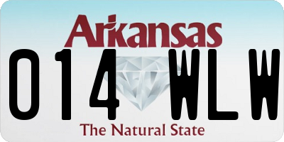 AR license plate 014WLW