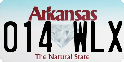 AR license plate 014WLX