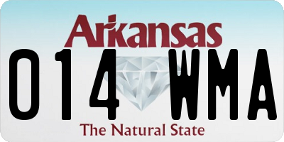 AR license plate 014WMA