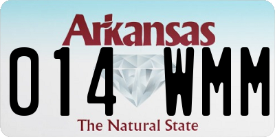 AR license plate 014WMM