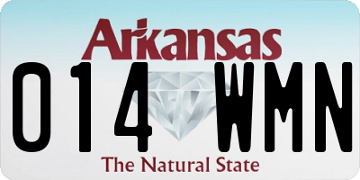 AR license plate 014WMN