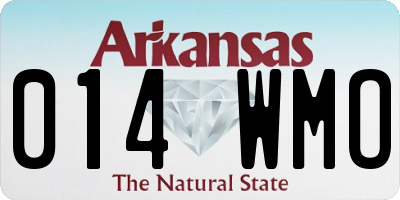 AR license plate 014WMO
