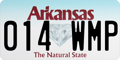 AR license plate 014WMP