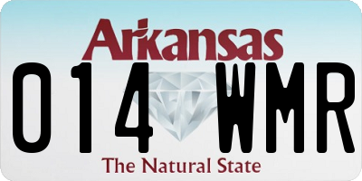 AR license plate 014WMR