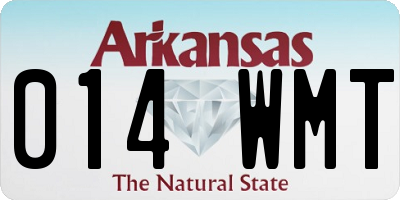 AR license plate 014WMT