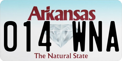 AR license plate 014WNA