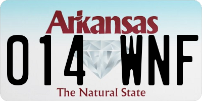 AR license plate 014WNF