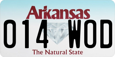 AR license plate 014WOD