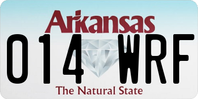 AR license plate 014WRF