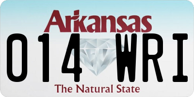 AR license plate 014WRI