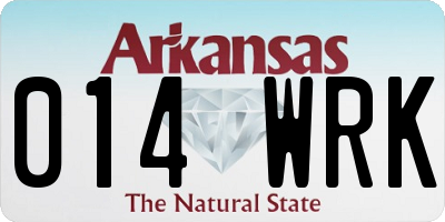 AR license plate 014WRK