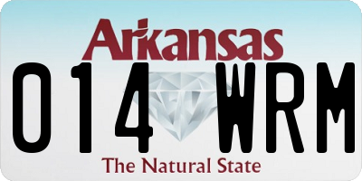 AR license plate 014WRM