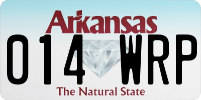 AR license plate 014WRP