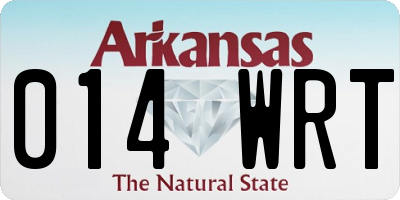 AR license plate 014WRT