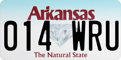 AR license plate 014WRU