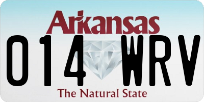 AR license plate 014WRV