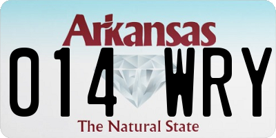 AR license plate 014WRY