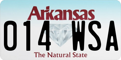 AR license plate 014WSA