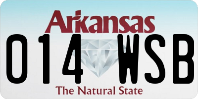 AR license plate 014WSB