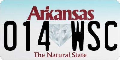 AR license plate 014WSC