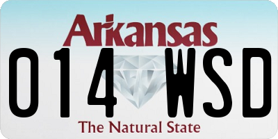 AR license plate 014WSD