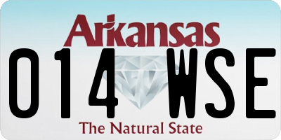 AR license plate 014WSE