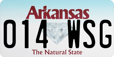 AR license plate 014WSG
