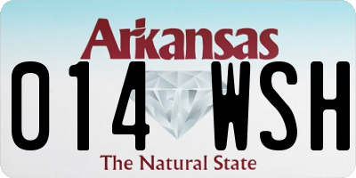 AR license plate 014WSH