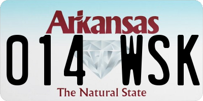 AR license plate 014WSK
