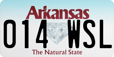 AR license plate 014WSL
