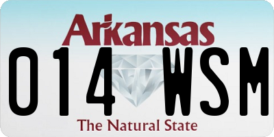 AR license plate 014WSM