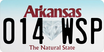 AR license plate 014WSP