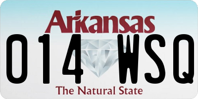 AR license plate 014WSQ