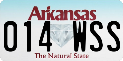 AR license plate 014WSS