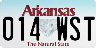 AR license plate 014WST