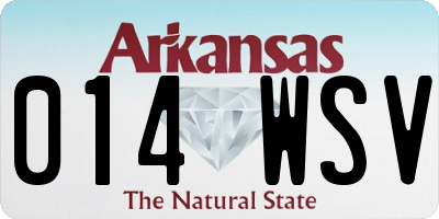 AR license plate 014WSV