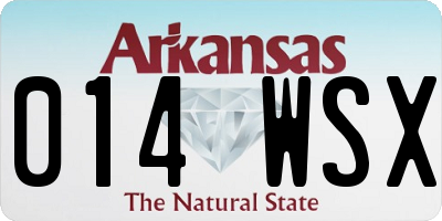 AR license plate 014WSX