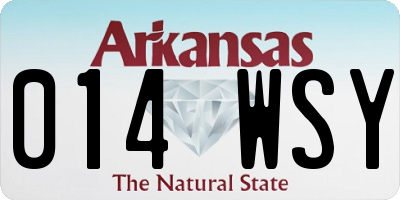AR license plate 014WSY